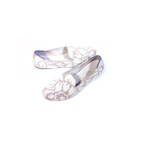 Rothy's Womens Size 10.5 Petal Taupe Floral Round Toe Flats Loafers